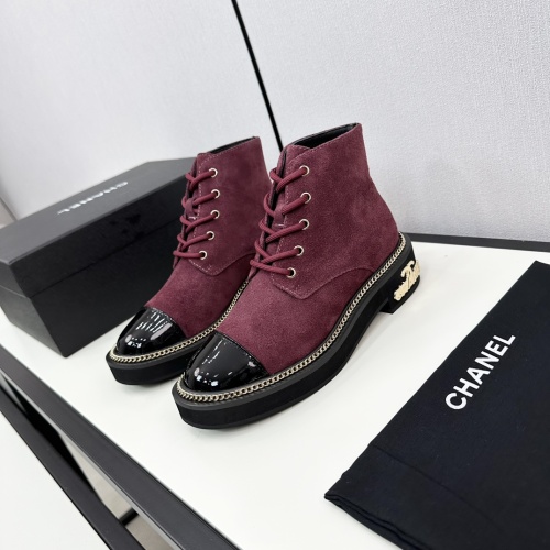 Cheap Chanel Boots For Women #1232385 Replica Wholesale [$118.00 USD] [ITEM#1232385] on Replica Chanel Boots