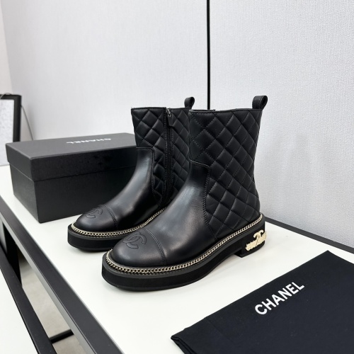 Cheap Chanel Boots For Women #1232388 Replica Wholesale [$115.00 USD] [ITEM#1232388] on Replica Chanel Boots