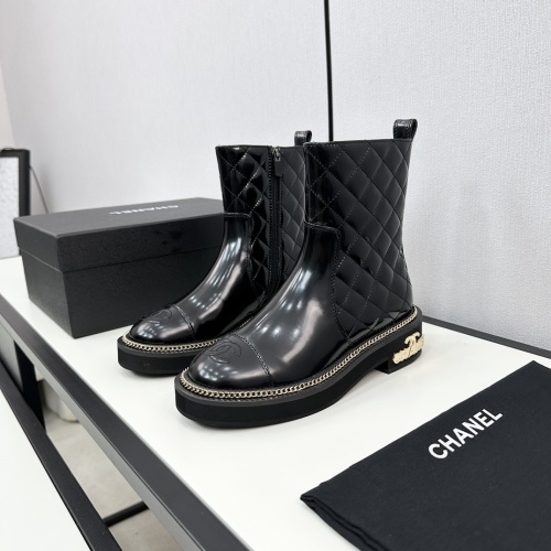 Cheap Chanel Boots For Women #1232389 Replica Wholesale [$115.00 USD] [ITEM#1232389] on Replica Chanel Boots