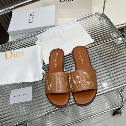 Cheap Christian Dior Slippers For Women #1232421 Replica Wholesale [$82.00 USD] [ITEM#1232421] on Replica Christian Dior Slippers