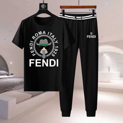 Cheap Fendi Tracksuits Short Sleeved For Men #1232942 Replica Wholesale [$76.00 USD] [ITEM#1232942] on Replica Fendi Tracksuits