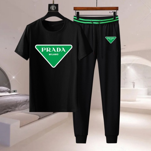 Cheap Prada Tracksuits Short Sleeved For Men #1232947 Replica Wholesale [$76.00 USD] [ITEM#1232947] on Replica Prada Tracksuits