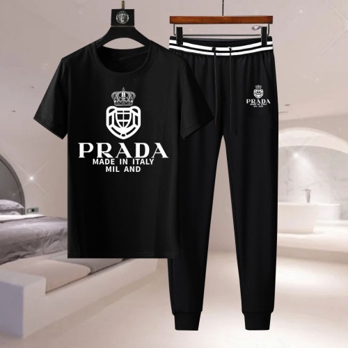 Cheap Prada Tracksuits Short Sleeved For Men #1232949 Replica Wholesale [$76.00 USD] [ITEM#1232949] on Replica Prada Tracksuits