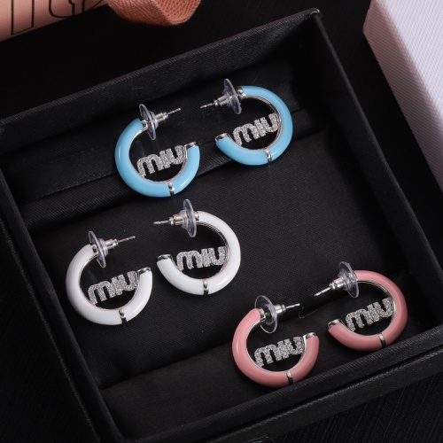 Cheap MIU MIU Earrings For Women #1234111 Replica Wholesale [$27.00 USD] [ITEM#1234111] on Replica MIU MIU Earrings