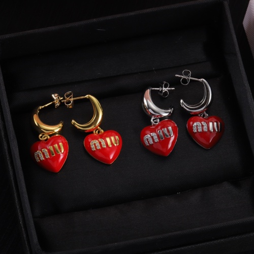 Cheap MIU MIU Earrings For Women #1234114 Replica Wholesale [$27.00 USD] [ITEM#1234114] on Replica MIU MIU Earrings