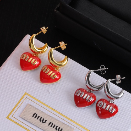 Cheap MIU MIU Earrings For Women #1234114 Replica Wholesale [$27.00 USD] [ITEM#1234114] on Replica MIU MIU Earrings