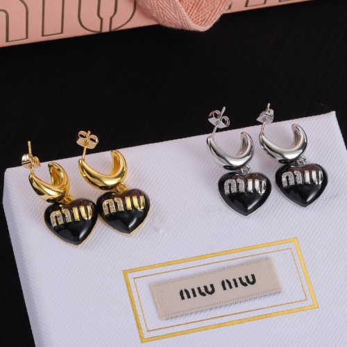 Cheap MIU MIU Earrings For Women #1234116 Replica Wholesale [$27.00 USD] [ITEM#1234116] on Replica MIU MIU Earrings