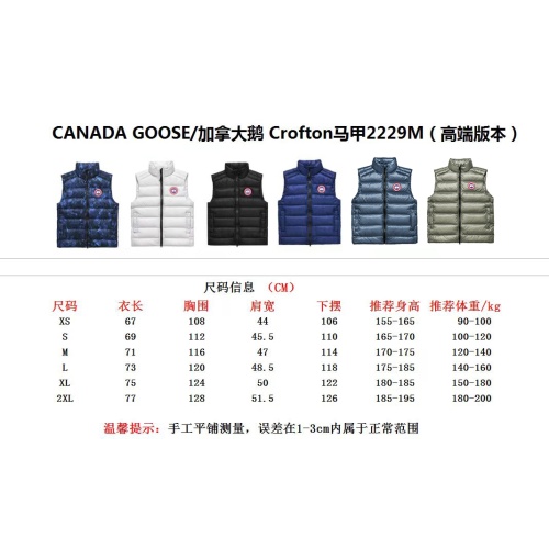 Cheap Canada Goose Down Feather Coat Sleeveless For Unisex #1234331 Replica Wholesale [$88.00 USD] [ITEM#1234331] on Replica Canada Goose Down Feather Coat