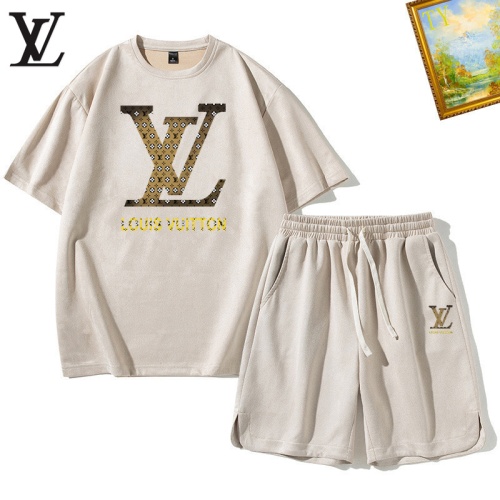 Cheap Louis Vuitton LV Tracksuits Short Sleeved For Men #1235398 Replica Wholesale [$48.00 USD] [ITEM#1235398] on Replica Louis Vuitton LV Tracksuits