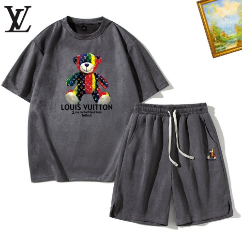 Cheap Louis Vuitton LV Tracksuits Short Sleeved For Men #1235402 Replica Wholesale [$48.00 USD] [ITEM#1235402] on Replica Louis Vuitton LV Tracksuits