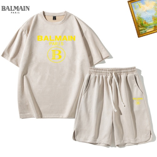 Cheap Balmain Tracksuits Short Sleeved For Men #1235413 Replica Wholesale [$48.00 USD] [ITEM#1235413] on Replica Balmain Tracksuits