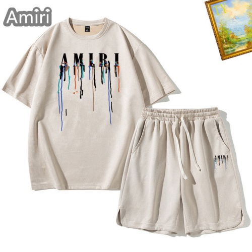 Cheap Amiri Tracksuits Short Sleeved For Men #1235440 Replica Wholesale [$48.00 USD] [ITEM#1235440] on Replica Amiri Tracksuits