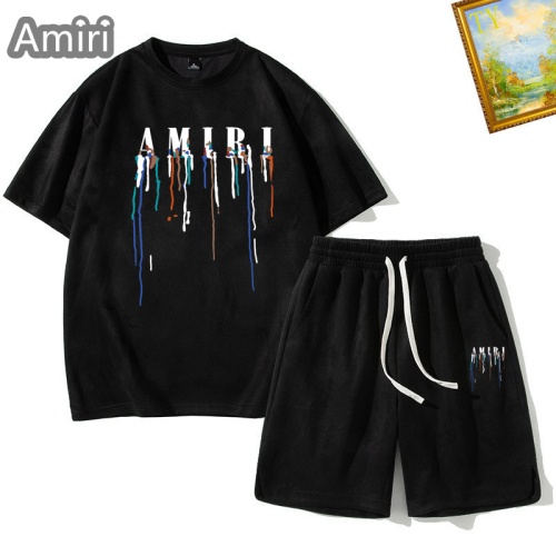 Cheap Amiri Tracksuits Short Sleeved For Men #1235442 Replica Wholesale [$48.00 USD] [ITEM#1235442] on Replica Amiri Tracksuits