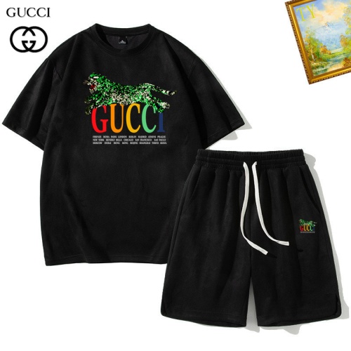 Cheap Gucci Tracksuits Short Sleeved For Men #1235474 Replica Wholesale [$48.00 USD] [ITEM#1235474] on Replica Gucci Tracksuits