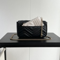 Cheap Gucci GG Marmont Super Mini Bag Black Chevron Leather For Women #1225001 Replica Wholesale [$80.00 USD] [ITEM#1225001] on Replica Gucci AAA Quality Messenger Bags