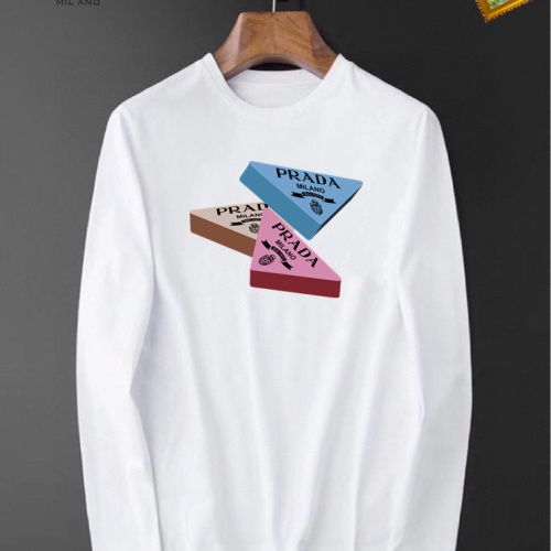 Cheap Prada T-Shirts Long Sleeved For Unisex #1235556 Replica Wholesale [$34.00 USD] [ITEM#1235556] on Replica Prada T-Shirts