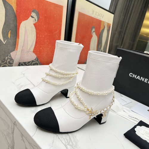 Cheap Chanel Boots For Women #1236178 Replica Wholesale [$125.00 USD] [ITEM#1236178] on Replica Chanel Boots