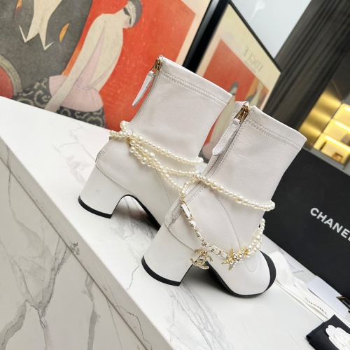 Cheap Chanel Boots For Women #1236178 Replica Wholesale [$125.00 USD] [ITEM#1236178] on Replica Chanel Boots