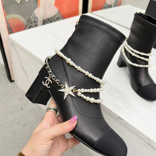 Cheap Chanel Boots For Women #1236179 Replica Wholesale [$125.00 USD] [ITEM#1236179] on Replica Chanel Boots