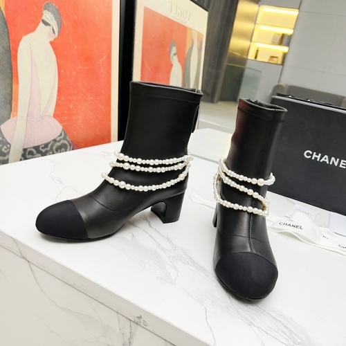 Cheap Chanel Boots For Women #1236179 Replica Wholesale [$125.00 USD] [ITEM#1236179] on Replica Chanel Boots