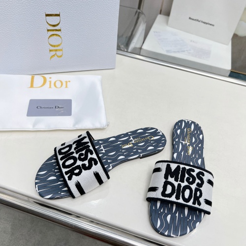 Cheap Christian Dior Slippers For Women #1236182 Replica Wholesale [$76.00 USD] [ITEM#1236182] on Replica Christian Dior Slippers