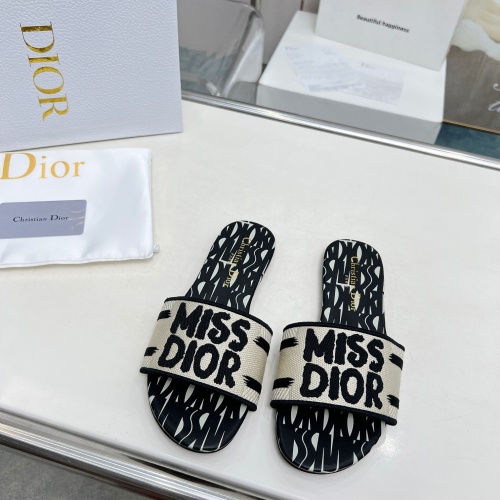 Cheap Christian Dior Slippers For Women #1236183 Replica Wholesale [$76.00 USD] [ITEM#1236183] on Replica Christian Dior Slippers