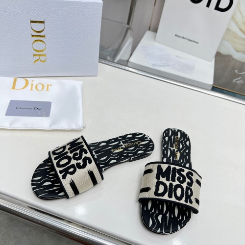 Cheap Christian Dior Slippers For Women #1236183 Replica Wholesale [$76.00 USD] [ITEM#1236183] on Replica Christian Dior Slippers