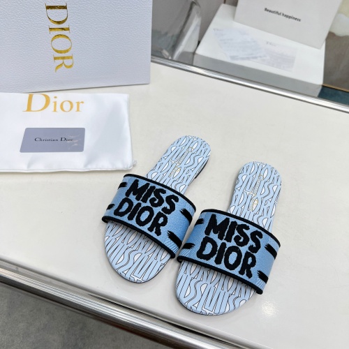 Cheap Christian Dior Slippers For Women #1236185 Replica Wholesale [$76.00 USD] [ITEM#1236185] on Replica Christian Dior Slippers