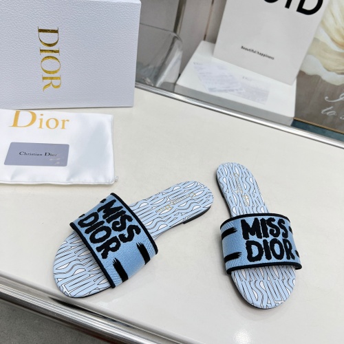 Cheap Christian Dior Slippers For Women #1236185 Replica Wholesale [$76.00 USD] [ITEM#1236185] on Replica Christian Dior Slippers