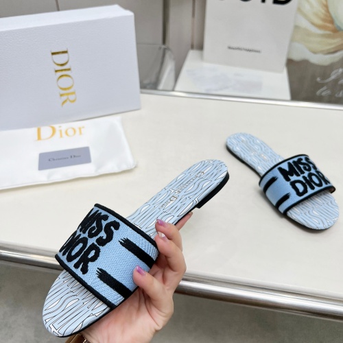 Cheap Christian Dior Slippers For Women #1236185 Replica Wholesale [$76.00 USD] [ITEM#1236185] on Replica Christian Dior Slippers