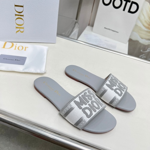 Cheap Christian Dior Slippers For Women #1236190 Replica Wholesale [$76.00 USD] [ITEM#1236190] on Replica Christian Dior Slippers