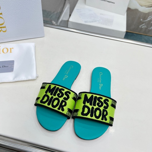 Cheap Christian Dior Slippers For Women #1236195 Replica Wholesale [$76.00 USD] [ITEM#1236195] on Replica Christian Dior Slippers