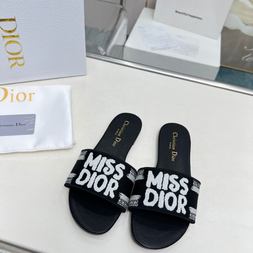 Cheap Christian Dior Slippers For Women #1236205 Replica Wholesale [$76.00 USD] [ITEM#1236205] on Replica Christian Dior Slippers