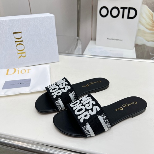 Cheap Christian Dior Slippers For Women #1236205 Replica Wholesale [$76.00 USD] [ITEM#1236205] on Replica Christian Dior Slippers