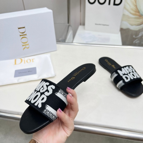 Cheap Christian Dior Slippers For Women #1236205 Replica Wholesale [$76.00 USD] [ITEM#1236205] on Replica Christian Dior Slippers