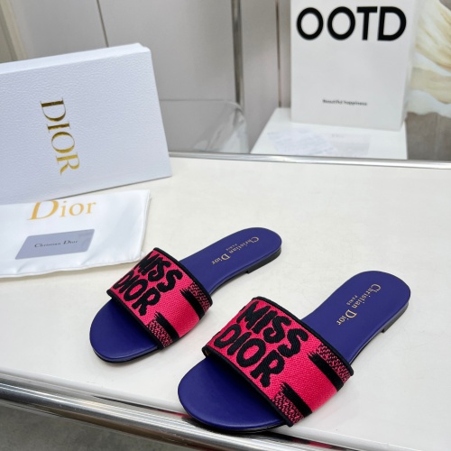 Cheap Christian Dior Slippers For Women #1236239 Replica Wholesale [$76.00 USD] [ITEM#1236239] on Replica Christian Dior Slippers