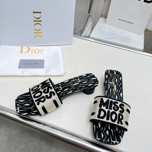 Cheap Christian Dior Slippers For Women #1236249 Replica Wholesale [$82.00 USD] [ITEM#1236249] on Replica Christian Dior Slippers