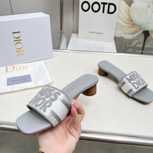 Cheap Christian Dior Slippers For Women #1236255 Replica Wholesale [$82.00 USD] [ITEM#1236255] on Replica Christian Dior Slippers