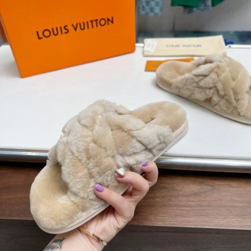 Cheap Louis Vuitton Slippers For Women #1236264 Replica Wholesale [$96.00 USD] [ITEM#1236264] on Replica Louis Vuitton Slippers