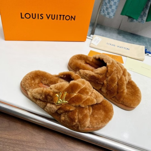 Cheap Louis Vuitton Slippers For Women #1236265 Replica Wholesale [$96.00 USD] [ITEM#1236265] on Replica Louis Vuitton Slippers