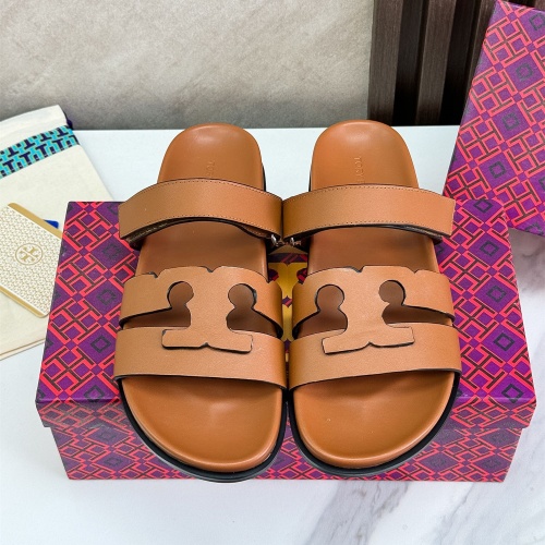 Cheap Tory Burch TB Slippers For Women #1236360 Replica Wholesale [$80.00 USD] [ITEM#1236360] on Replica Tory Burch TB Slippers