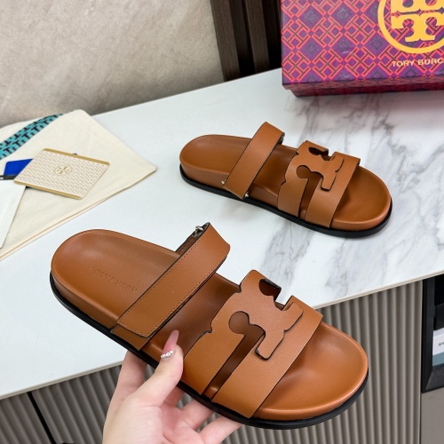 Cheap Tory Burch TB Slippers For Women #1236360 Replica Wholesale [$80.00 USD] [ITEM#1236360] on Replica Tory Burch TB Slippers