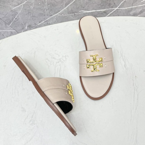 Cheap Tory Burch TB Slippers For Women #1236369 Replica Wholesale [$80.00 USD] [ITEM#1236369] on Replica Tory Burch TB Slippers