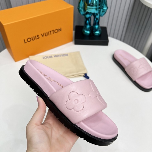 Cheap Louis Vuitton Slippers For Women #1236478 Replica Wholesale [$80.00 USD] [ITEM#1236478] on Replica Louis Vuitton Slippers