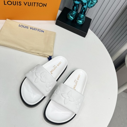 Cheap Louis Vuitton Slippers For Women #1236479 Replica Wholesale [$80.00 USD] [ITEM#1236479] on Replica Louis Vuitton Slippers