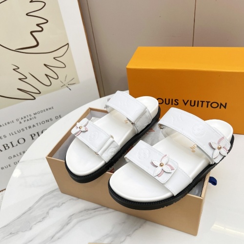 Cheap Louis Vuitton Slippers For Women #1236570 Replica Wholesale [$82.00 USD] [ITEM#1236570] on Replica Louis Vuitton Slippers