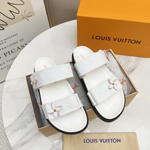 Cheap Louis Vuitton Slippers For Women #1236570 Replica Wholesale [$82.00 USD] [ITEM#1236570] on Replica Louis Vuitton Slippers