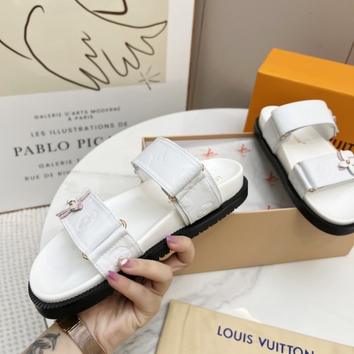 Cheap Louis Vuitton Slippers For Women #1236570 Replica Wholesale [$82.00 USD] [ITEM#1236570] on Replica Louis Vuitton Slippers