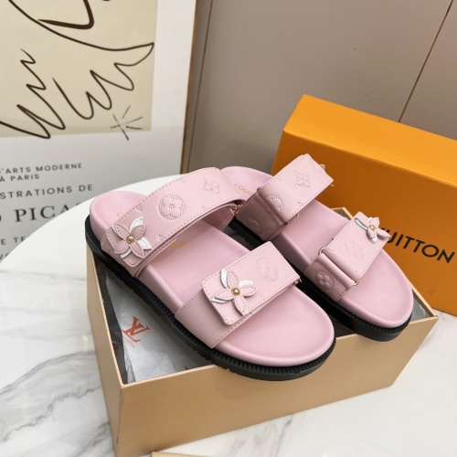 Cheap Louis Vuitton Slippers For Women #1236571 Replica Wholesale [$82.00 USD] [ITEM#1236571] on Replica Louis Vuitton Slippers