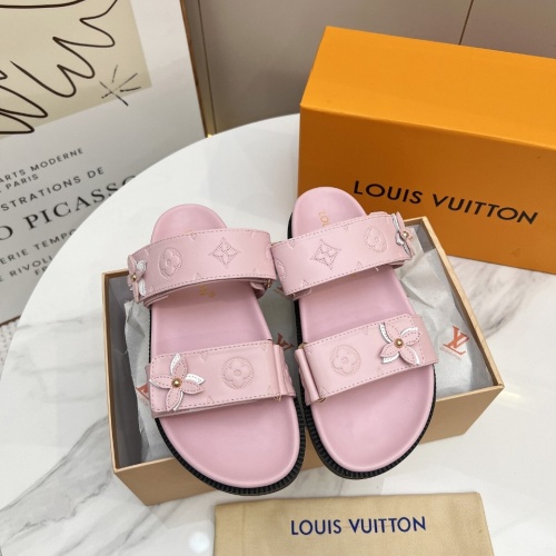 Cheap Louis Vuitton Slippers For Women #1236571 Replica Wholesale [$82.00 USD] [ITEM#1236571] on Replica Louis Vuitton Slippers